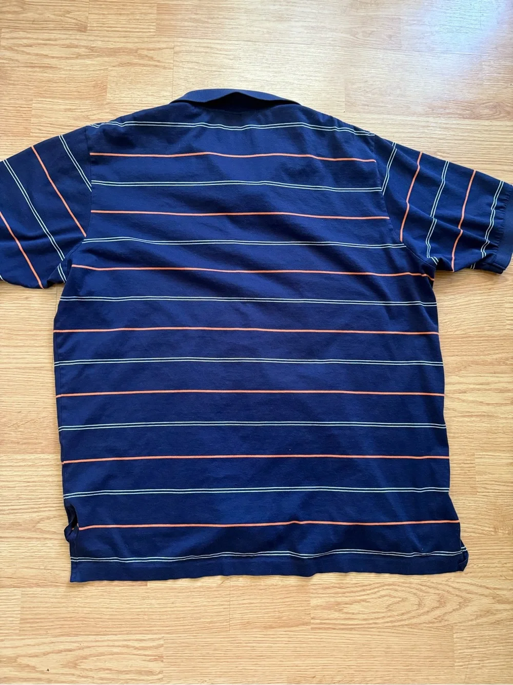 Polo Golf Ralph Lauren Striped Polo Shirt Mens XL Navy Orange White Pima Cotton